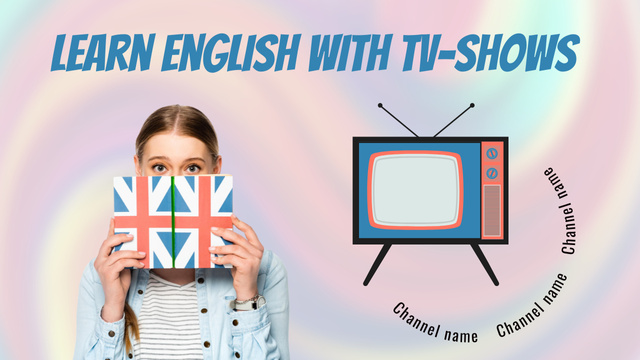 Channels for Learning English Youtube Thumbnail Design Template