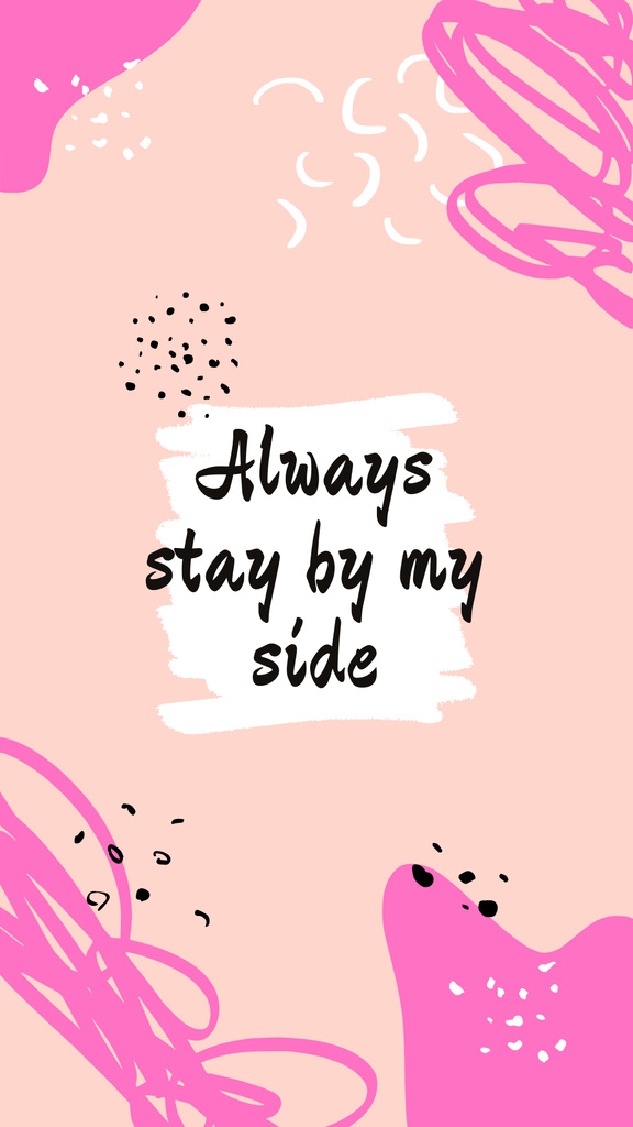 Designvorlage Motivational Quote on pink für Instagram Story