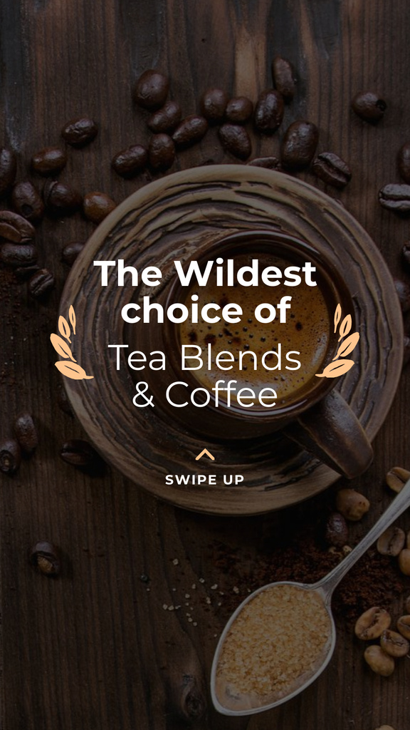 Ontwerpsjabloon van Instagram Story van Coffee and Tea blends Offer