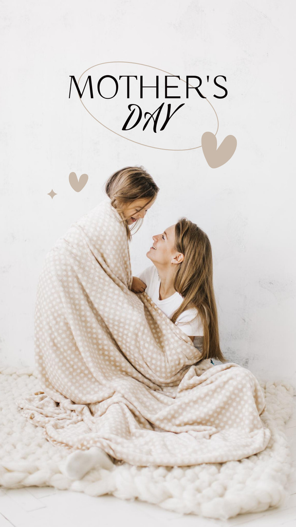 Designvorlage Daughter Сongratulates Mom on Mother's Day für Instagram Story