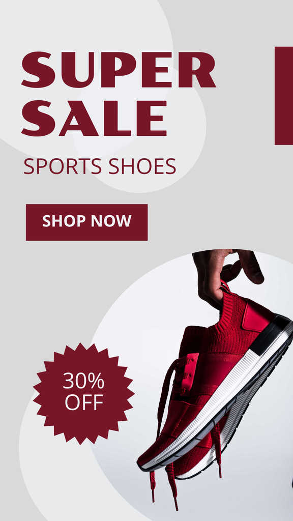 Sale Sport Shoes Instagram Story tervezősablon