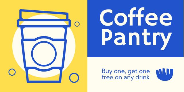 Catchy Slogan For Coffee Shop Promotion Twitter Design Template