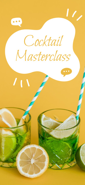 Ontwerpsjabloon van Snapchat Moment Filter van Cocktails with Mint and Lemon for Master Class