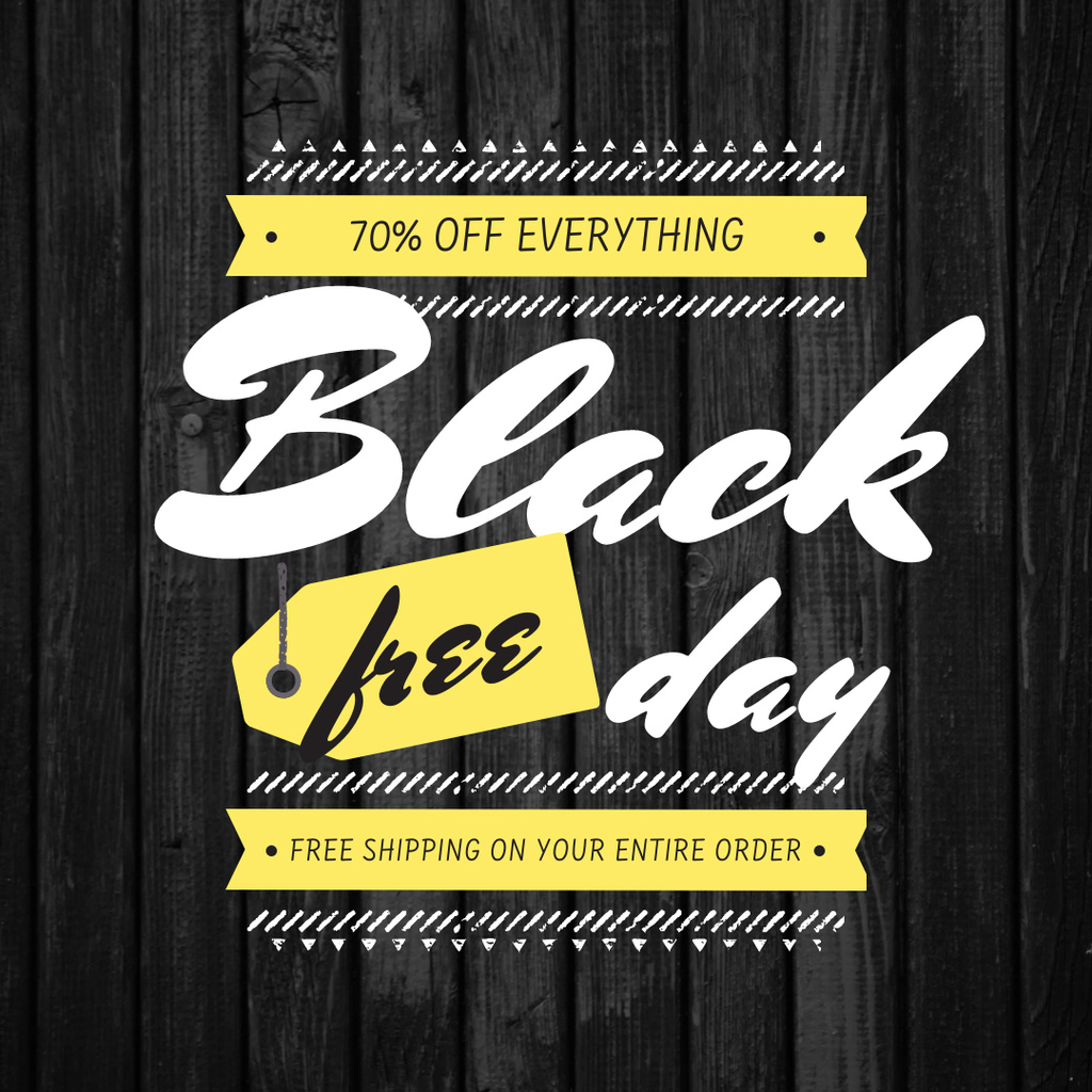 Designvorlage Black Friday Discounts Ad für Instagram