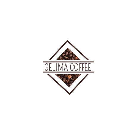 Plantilla de diseño de Fresh Coffee Beans Logo 1080x1080px 