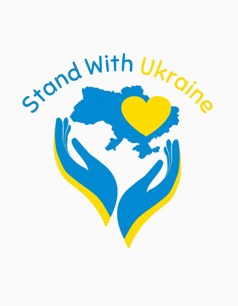 Platilla de diseño Awareness about War in Ukraine And Asking For Help T-Shirt