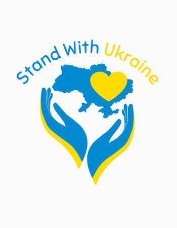Awareness about War in Ukraine T-Shirt Tasarım Şablonu