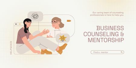 Platilla de diseño Business Mentorship Program Ad Twitter