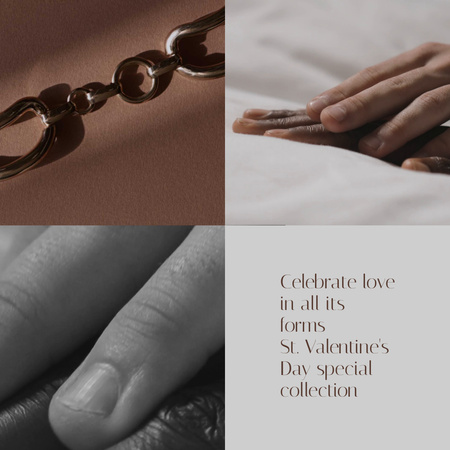 Modèle de visuel Valentine's Jewellery Offer with necklace - Animated Post