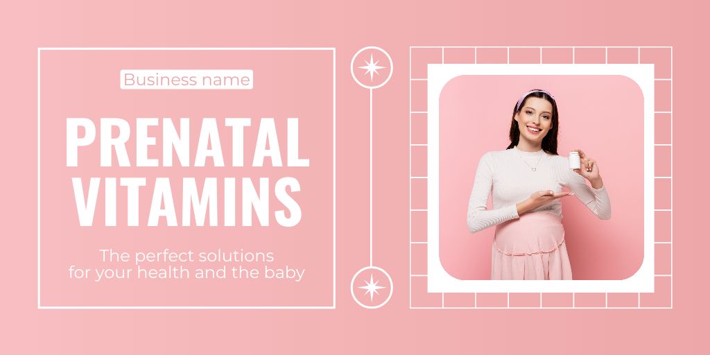 Promo Vitamins for Pregnant Women Twitter tervezősablon