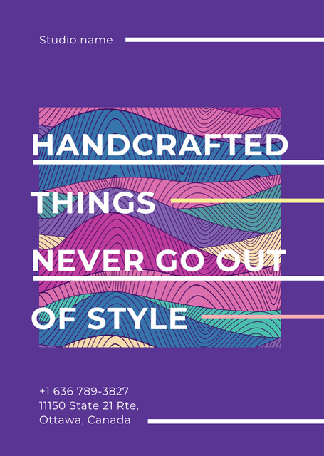 Wisdom about Handcrafted Things And Style Flyer A6 Πρότυπο σχεδίασης