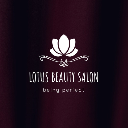Beauty Studio Ad with Tender Flower Logo Design Template