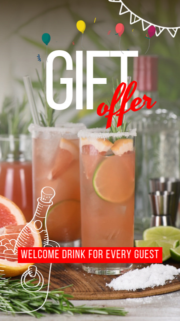 Refreshing Beverages With Limes As Welcoming Presents TikTok Video Design Template