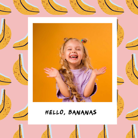 Cute Smiling Little Girl Album Cover Šablona návrhu