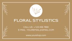 Floral Stylist Services Ad on Beige