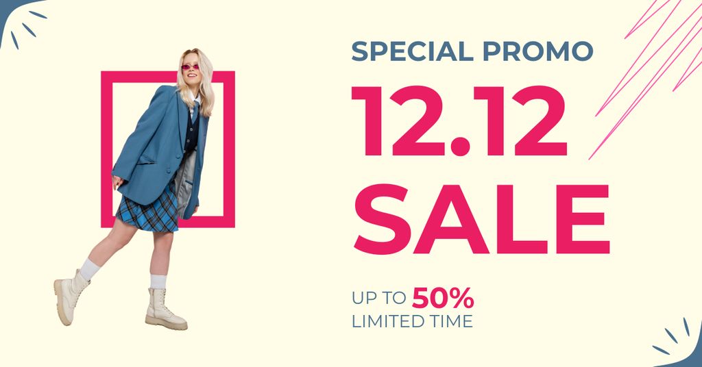 Special Promo of Modern Fashion Clothes Facebook AD Design Template