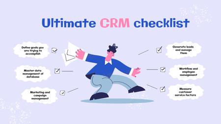 Ultimate CRM Checklist Mind Mapデザインテンプレート