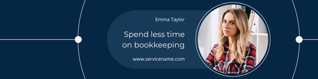 Modèle de visuel Bookkeeping Services - LinkedIn Cover