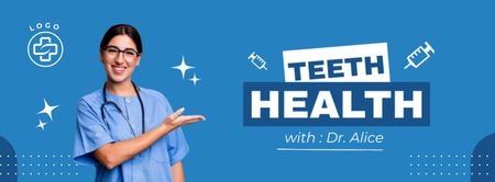 Blog about Teeth Healthcare Facebook cover Design Template