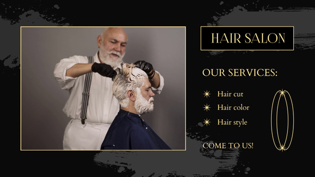 Hair Salon With Various Services Offer Full HD videoデザインテンプレート