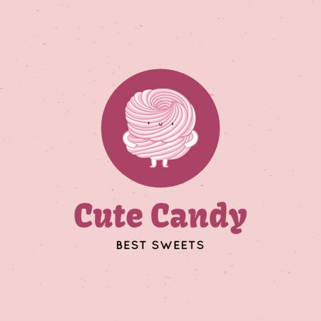 Bakery Ad with Yummy Sweet Candy Logo Modelo de Design