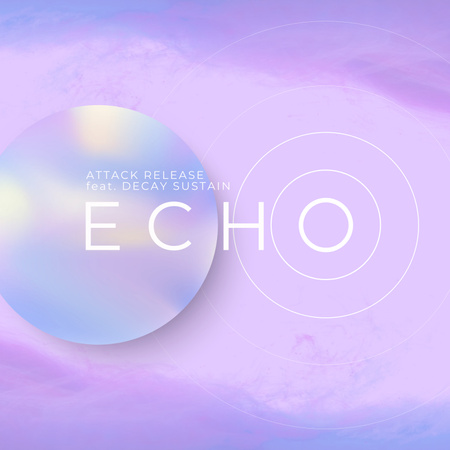 Music Album Performance with Holographic Circle Album Cover Design Template