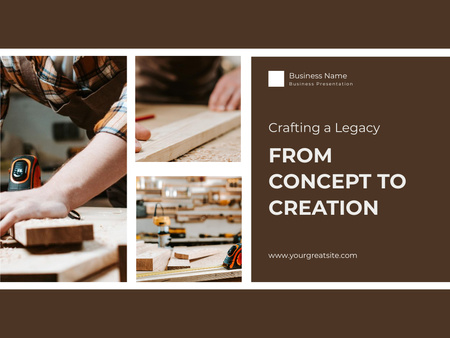 Carpentry and Woodworking Art Concepts Presentation Design Template