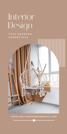 Ad of Interior Design with Cozy Chair Graphic – шаблон для дизайну