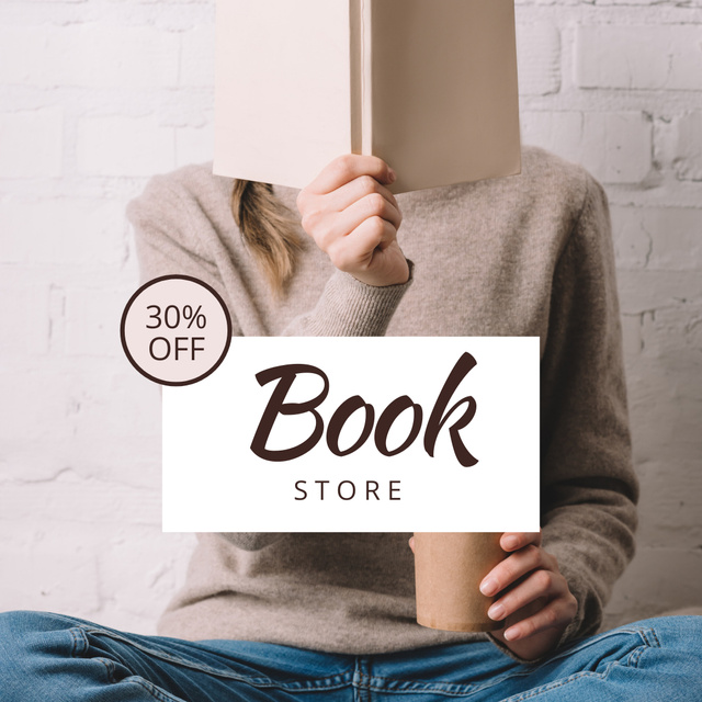 Welcoming Sale Announcement for Books Instagram Design Template