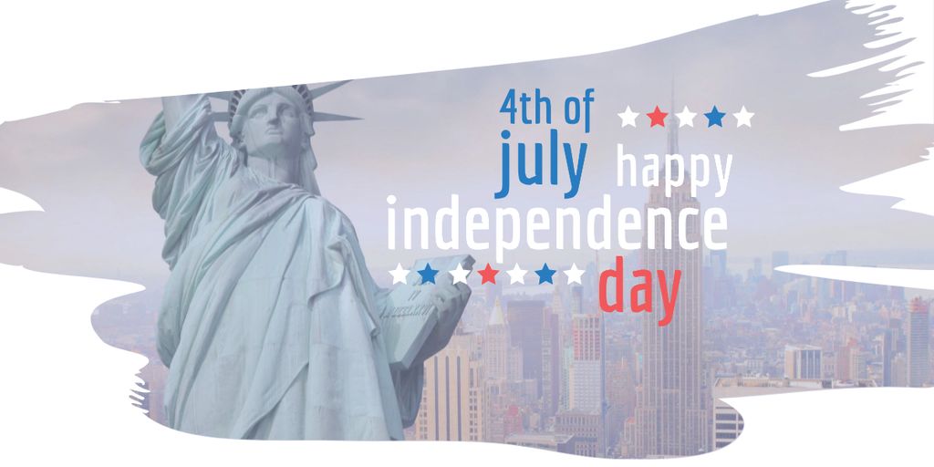 USA Independence Day with Scenic View Image Tasarım Şablonu