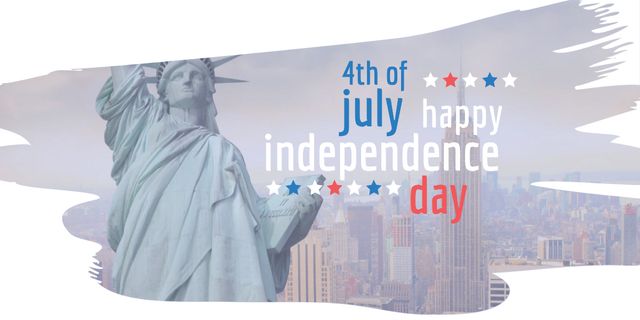 Platilla de diseño USA Independence Day with Scenic View Image