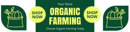 Platilla de diseño Announcement about Organic Farming on Green Twitter