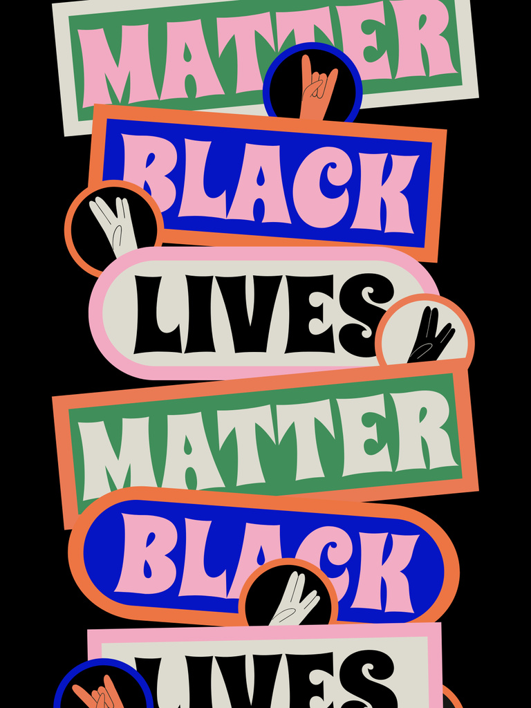 Platilla de diseño Protest against Racism Poster 36x48in