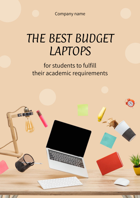 Designvorlage Back to School Budget Laptop Offer für Poster B2