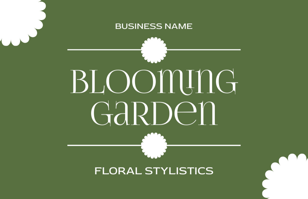 Garden Design Studio Ad Business Card 85x55mm – шаблон для дизайна