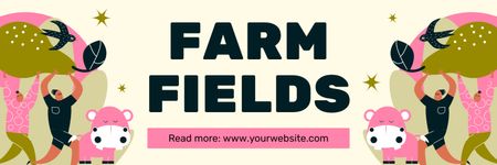 Farming Business Advertising Twitter Design Template