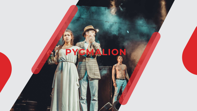 Ontwerpsjabloon van Youtube van Theater Invitation with Actors in Pygmalion Performance