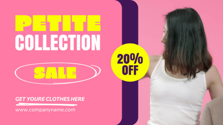 Modèle de visuel Offre de vente de vêtements avec une collection de petites tailles - Full HD video