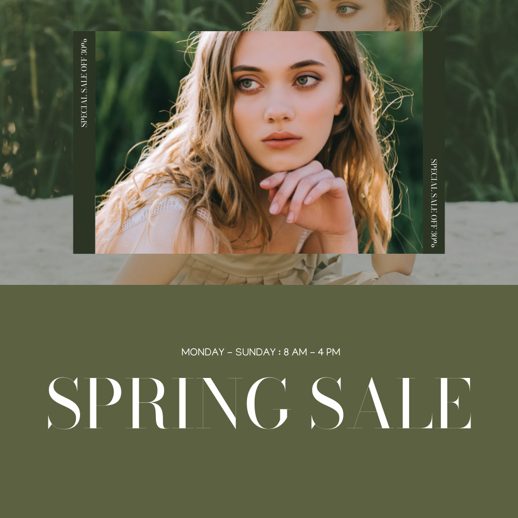 Ontwerpsjabloon van Instagram AD van Women's Spring Sale Announcement