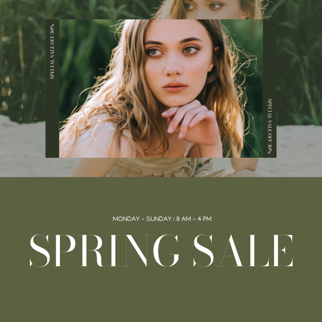 Women's Spring Sale Announcement Instagram AD tervezősablon