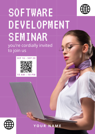 Template di design Seminar about Software Development Invitation