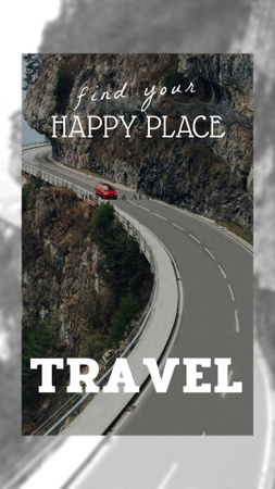 Travel Inspiration with Mountain Road Instagram Story Design Template
