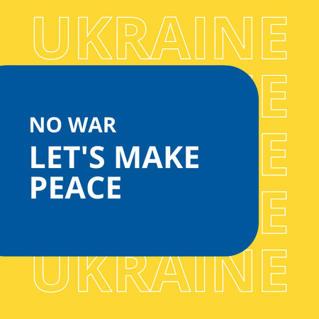 Platilla de diseño Let`s Make Peace in Yellow Background Instagram