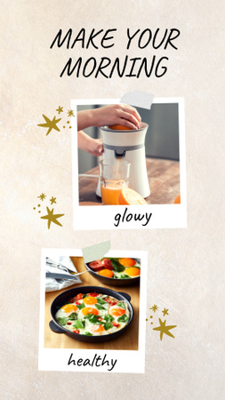 sağlıklı kahvaltı yapmak Instagram Story Tasarım Şablonu