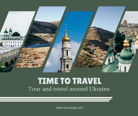 Inspiration for Travelling Ukraine Facebook Design Template