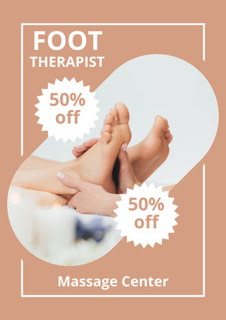 Plantilla de diseño de Servicios de masaje de pies Poster 