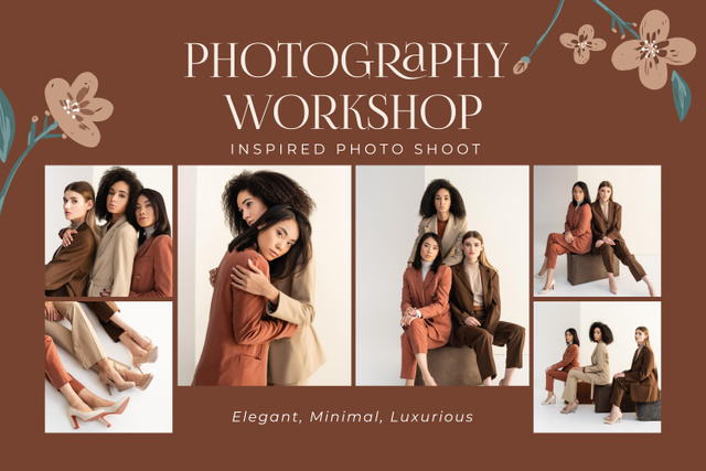 Template di design Photography Workshop Collage Mood Board