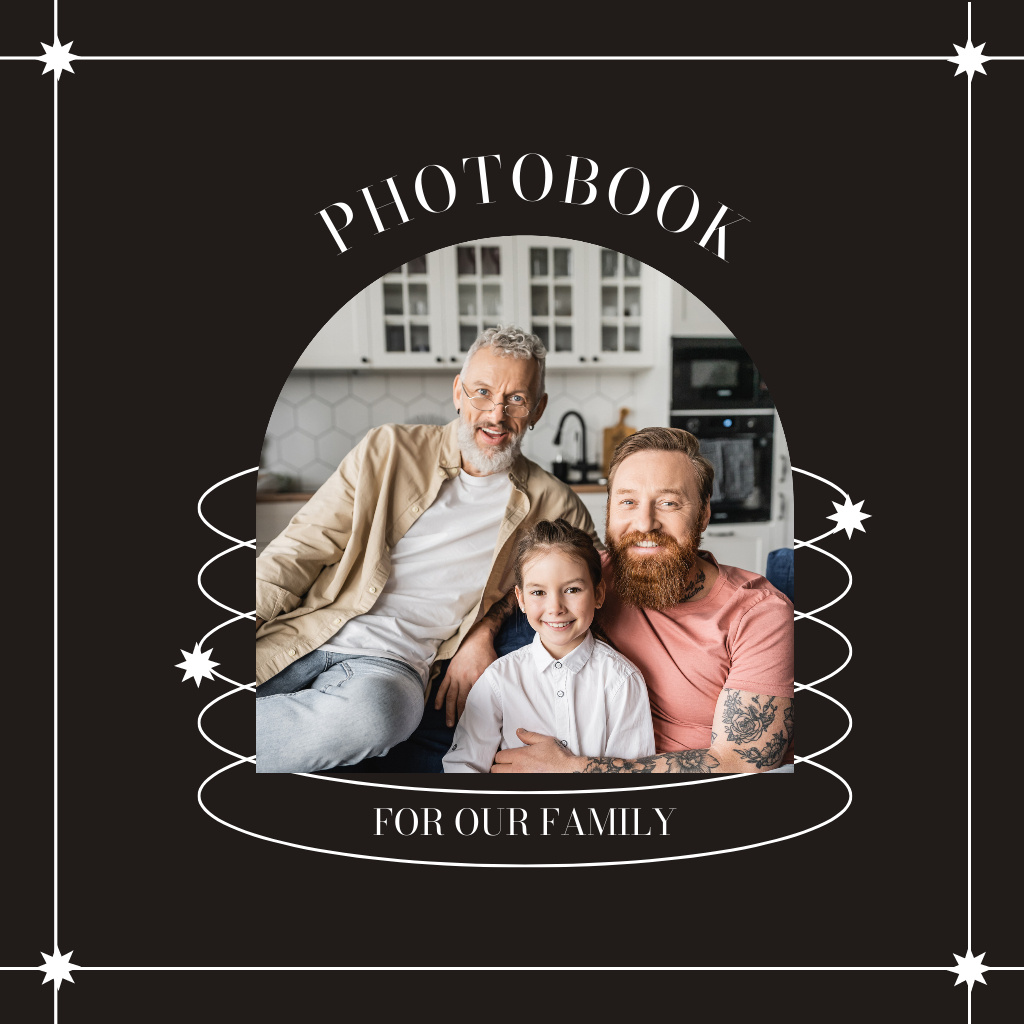 Ontwerpsjabloon van Photo Book van Happy Family Home Photoshoot