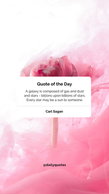 Quote of the day on pink Sky Instagram Story Šablona návrhu