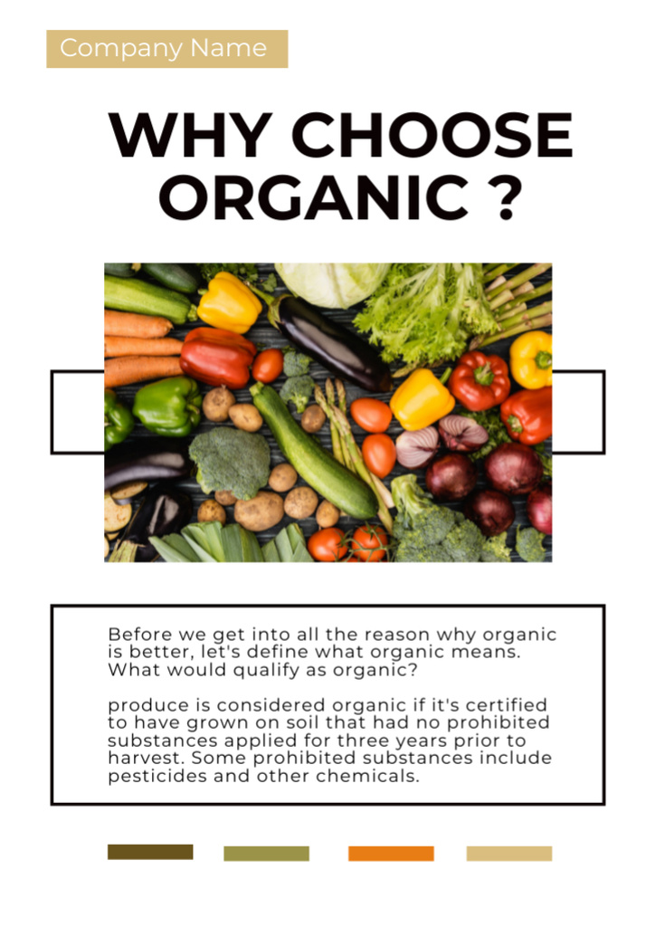 Natural Organic Food Choosing Newsletter Modelo de Design